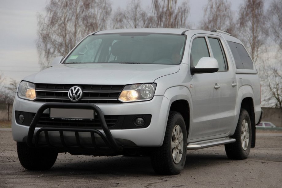 Volkswagen Amarok 2010-2022 Pare-buffle WT002 Noir (Inox) Photo 1