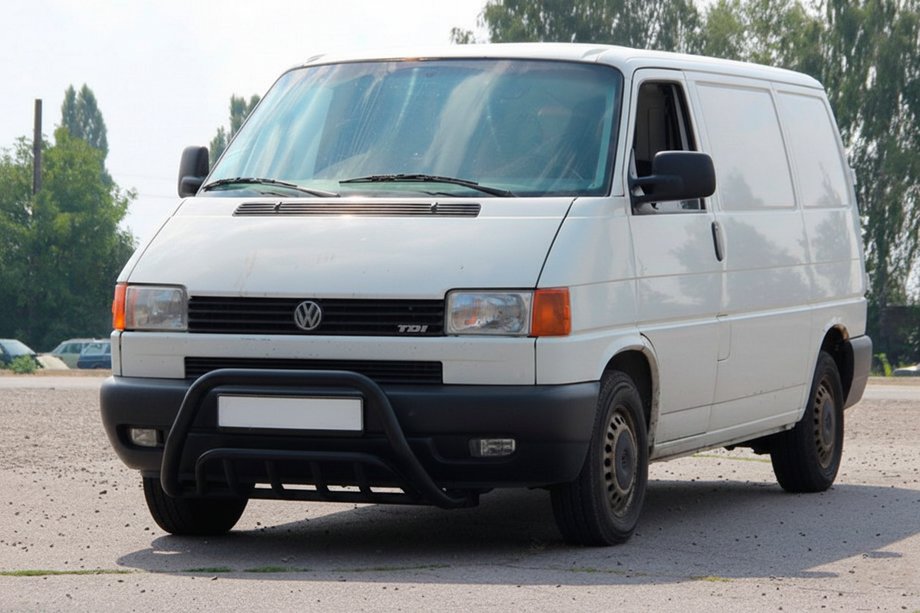 Volkswagen T4 Transporter 1990-2003 Pare-buffle WT002 60mm Noir (Inox) Image
