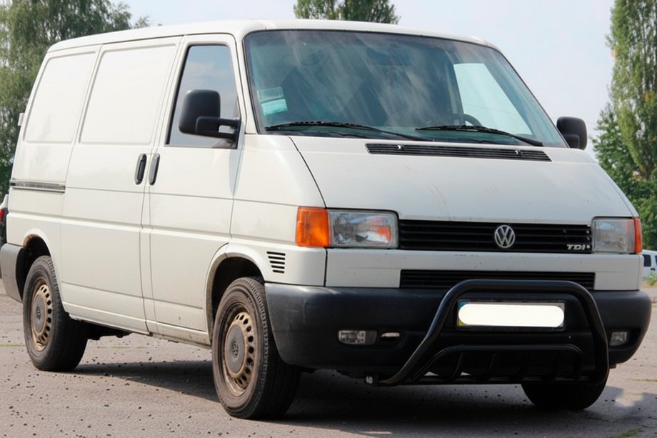 Volkswagen T4 Caravelle/Multivan 1990–2003 Pare-buffle WT002 Noir (Inox) Image