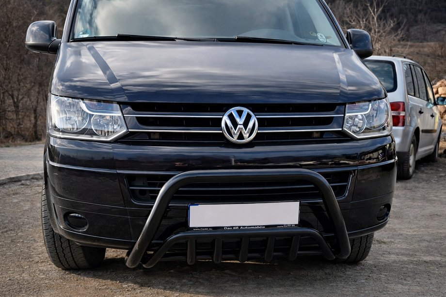 Volkswagen T5 2010-2015 Pare-buffle WT002 Noir (Inox) Image