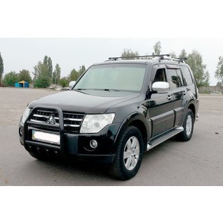 Pare-buffle QT011 Noir (Inox) Mitsubishi Pajero Wagon IV 2006-2021 photo 2
