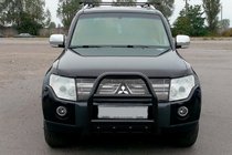 Mitsubishi Pajero Wagon III 1999-2006 Pare-buffle QT007 Noir (Inox) photo 3