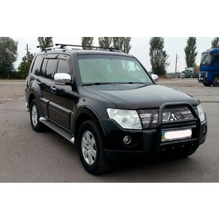 Pare-buffle QT007 Noir (Inox) Mitsubishi Pajero Wagon III 1999-2006 photo 1