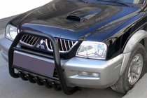 Mitsubishi L200 1996-2006 Pare-buffle QT007 Noir (Inox) photo 1