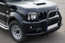 Suzuki Jimny 1998-2018 Pare-buffle QT007-Exclusive Black (avec inscription, inox) photo 4