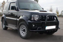 Suzuki Jimny 1998-2018 Pare-buffle QT007-Exclusive Black (avec inscription, inox) photo 5