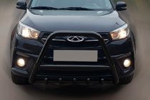 Chery Tiggo 3 2005- Pare-buffle WT009 Noir (Inox) photo 1