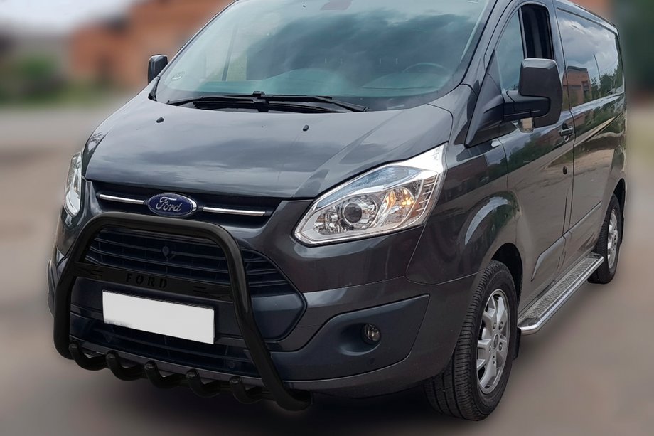 Ford Custom 2013-2022 Pare-buffle WT006 F1-56 Noir (Inox) Image