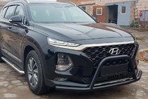 Hyundai Santa Fe 4 2018-2023 Pare-buffle WT006 Noir (Inox) photo 3