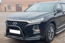Hyundai Santa Fe 4 2018-2023 Pare-buffle WT006 Noir (Inox) photo 1