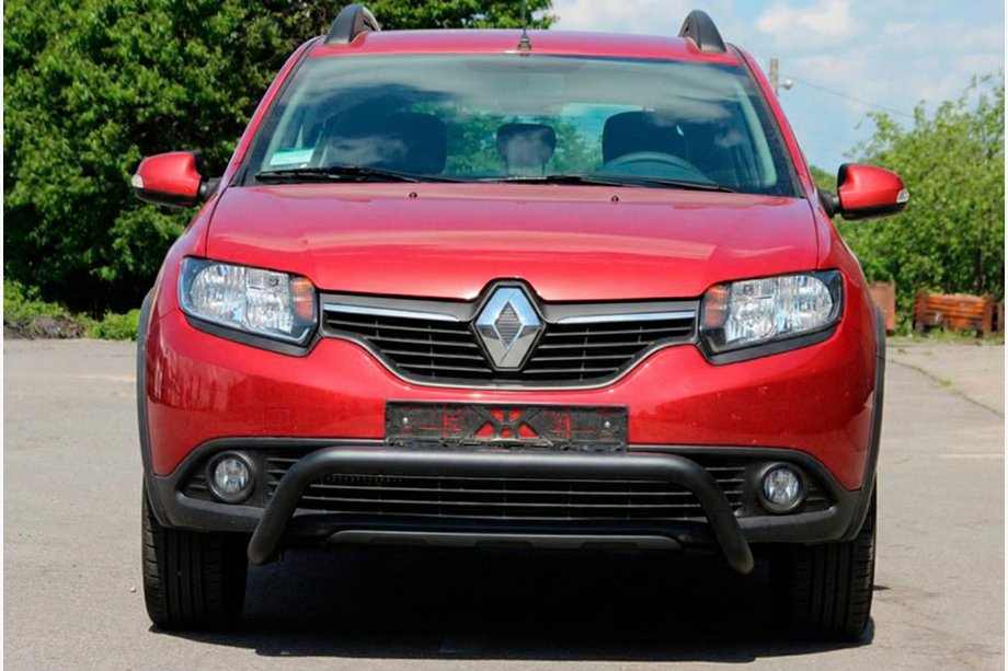 Renault Sandero 2013-2022 Barre Avant WT007 Noire (Inox) Image