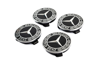 Mercedes-Benz Caches-moyeux 71/75 mm sans anneau (lot de 4, noir V5) photo 2