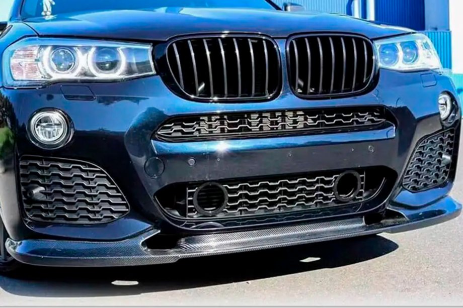 BMW X4 F26 2014-2018 Lame de pare-chocs avant (pour M-Sport, Carbone) Photo 1