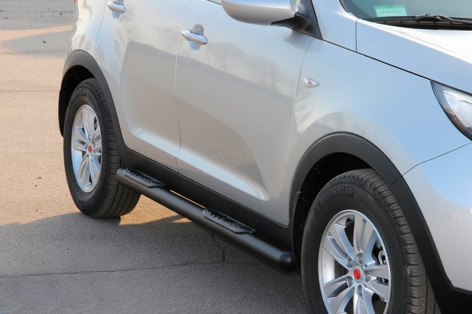 Kia Sportage 2010-2015 Barres Latérales Black (2 pcs, Inox) Photo 4