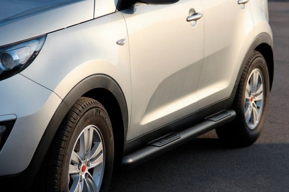 Kia Sportage 2010-2015 Barres Latérales Black (2 pcs, Inox) Photo 3