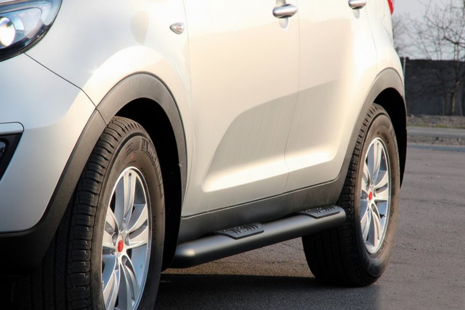 Kia Sportage 2010-2015 Barres Latérales Black (2 pcs, Inox) Photo 1