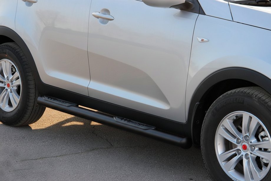 Kia Sportage 2010-2015 Barres Latérales Black (2 pcs, Inox) Photo 2