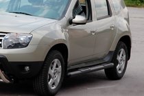 Dacia Duster 2008-2018 Barres latérales avec inserts Black (2 pcs, inox) photo 2