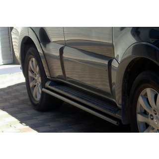 Barres Latérales Black (2 pcs, Inox) Mitsubishi Pajero Wagon IV 2006-2021 photo 2