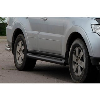 Barres Latérales Black (2 pcs, Inox) Mitsubishi Pajero Wagon IV 2006-2021 photo 4