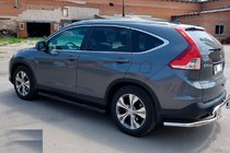 Honda CRV 2012-2016 Barres Latérales BB002 Noir (2 pcs, Inox) photo 3