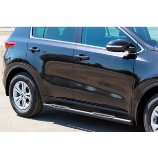 Barres Latérales BB002 Noir (2 pcs, Inox) Kia Sportage 2015-2021 photo 1