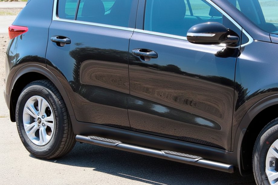 Kia Sportage 2015-2021 Barres Latérales BB002 Noir (2 pcs, Inox) Image