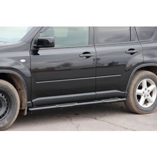 Barres Latérales BB002 Noir (2 pcs, Inox) Nissan X-trail T31 2007-2014 photo 1