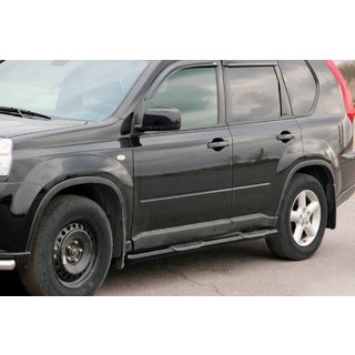 Barres Latérales BB002 Noir (2 pcs, Inox) Nissan X-trail T31 2007-2014 photo 4