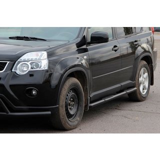Barres Latérales BB002 Noir (2 pcs, Inox) Nissan X-trail T31 2007-2014 photo 2
