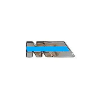 Insigne M 85mm x 30mm (Acier Inoxydable) photo 4