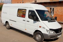 Mercedes Sprinter W901/902/903/904/905 1995–2006 Barres Latérales Black (2 pcs, Inox) Empattement long, Ø60 photo 2