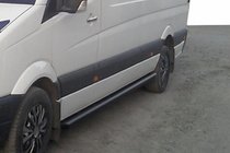 Mercedes Sprinter W907/W910 2018- Barres Latérales Black (2 pcs, Inox) d70, Long-ExtraLong photo 3
