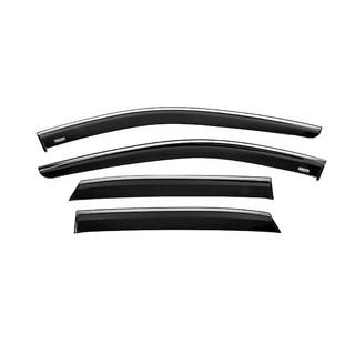 Déflecteurs de vitres avec moulure chromée (4 pcs, Niken) Nissan Qashqai 2021- photo 1