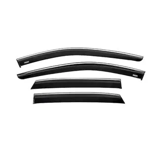 Déflecteurs de vitres avec moulure chromée (4 pcs, Niken)