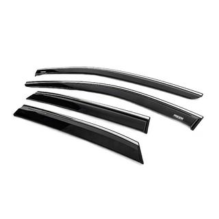 Déflecteurs de vitres avec moulure chromée (4 pcs, Niken) Nissan Qashqai 2021- photo 2