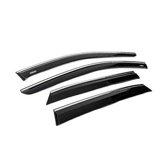 Déflecteurs de vitres avec moulure chromée (4 pcs, Niken) Nissan Qashqai 2021- photo 3