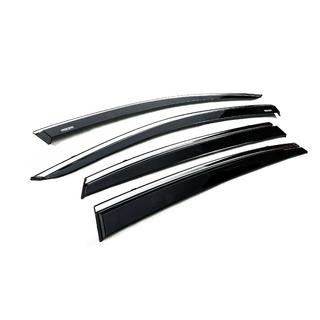 Déflecteurs de vitres avec moulure chromée (4 pcs, Niken) photo 3