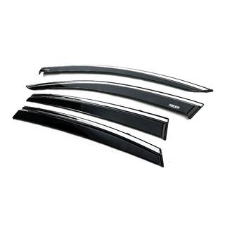 Déflecteurs de vitres avec moulure chromée (4 pcs, Niken) photo 2
