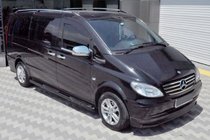 Mercedes Viano 2004-2014 Barres Latérales Black (2 pcs, Inox) d70, empattement long (L3) photo 1
