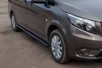Mercedes Vito/V-class W447 2014- Barres Latérales Black (2 pcs, Inox) photo 2