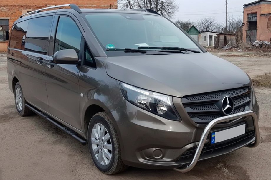 Mercedes Vito/V-class W447 2014- Barres Latérales Black (2 pcs, Inox) Image