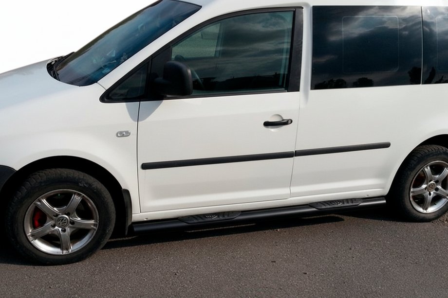 Volkswagen Caddy 2010-2015 Barres Latérales BB001 Noir (2 pcs, Inox) d60, Base Standard Photo 4