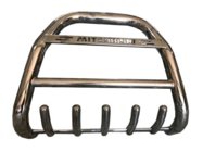 Mitsubishi Pajero Wagon IV 2006-2021 Pare-buffle QT012 (Inox) photo 1