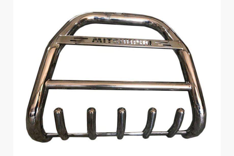 Mitsubishi Pajero Wagon IV 2006-2021 Pare-buffle QT012 (Inox) Image