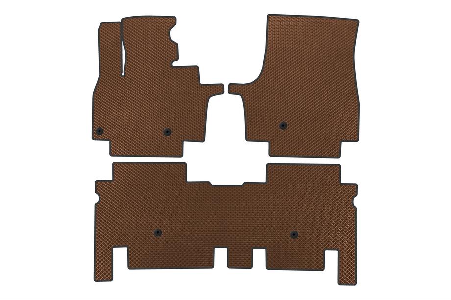 KIA EV9 Tapis de sol EVA (2 Rangées, Marron) Image