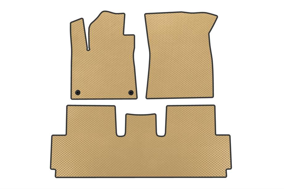 Citroen C-4 Picasso 2013–2022 Tapis de sol EVA (pour Grand, 2 rangées, Beige) Image