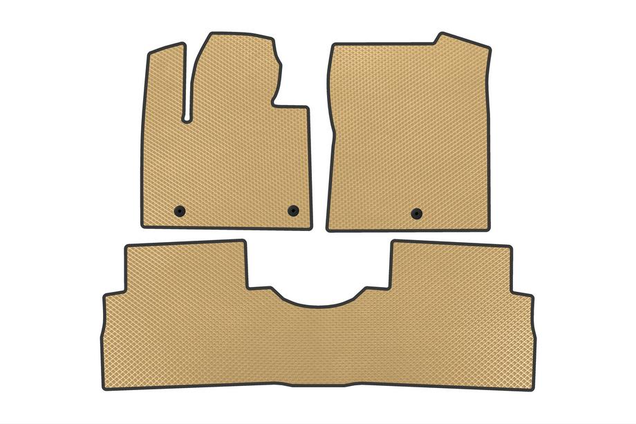 Hyundai Santa Fe 4 2018-2023 Tapis de sol EVA (2 Rangées, Beige) Image