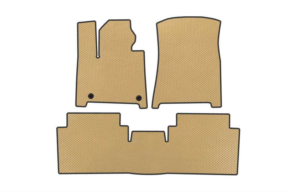 Hyundai Santa Fe 5 2023- Tapis de sol EVA (2 Rangées, Beige) Image