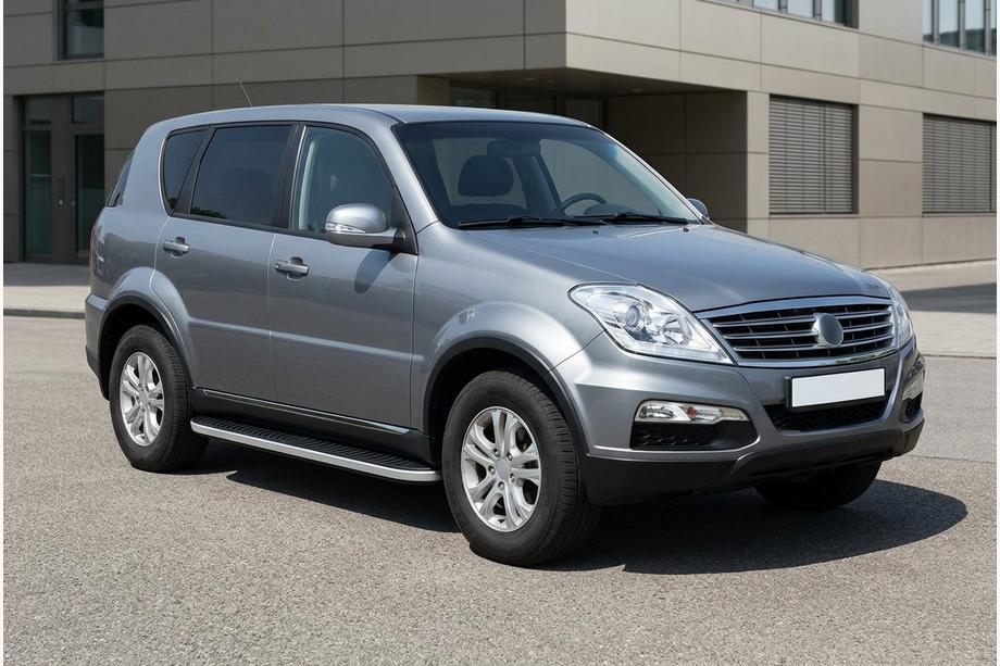SsangYong Rexton I 2001-2017 Marchepieds Latéraux Tayga Grey (2 pcs, Aluminium) Image